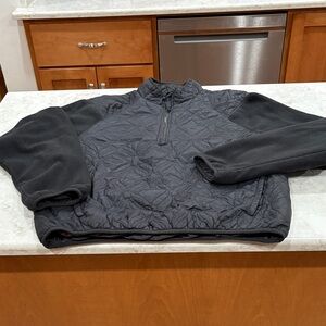 Fabletics Women’s large Charoal Gray Quilted / Fleece 3/4 zipJacket